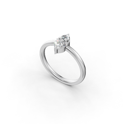 Anello con Diamanti Cuore Toi et Moi