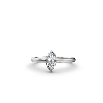 Anello con Diamanti Cuore Toi et Moi