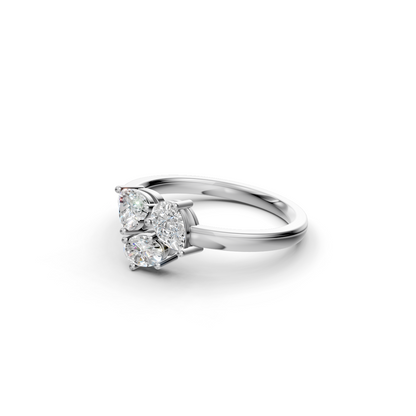 The Sovereign Modern Multi-Stone Diamond Cluster Ring