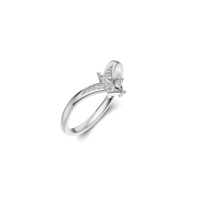Kite Cut Diamond Solitaire Ring