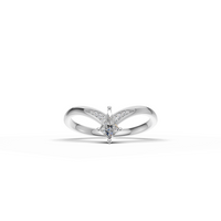 Kite Cut Diamond Solitaire Ring