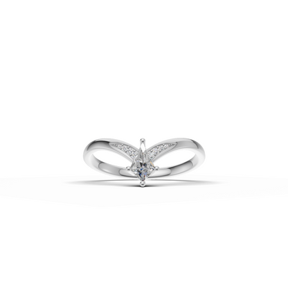 Kite Cut Diamond Solitaire Ring