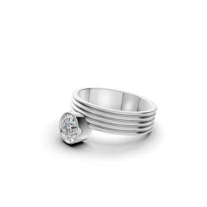 Round Brilliant Cut Diamond Bezel Solitaire Ring