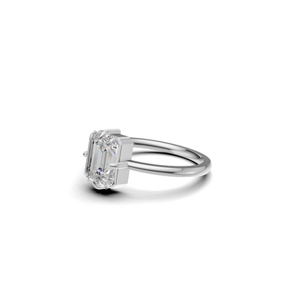 The Horizon Classic Emerald Cut Diamond Solitaire Ring