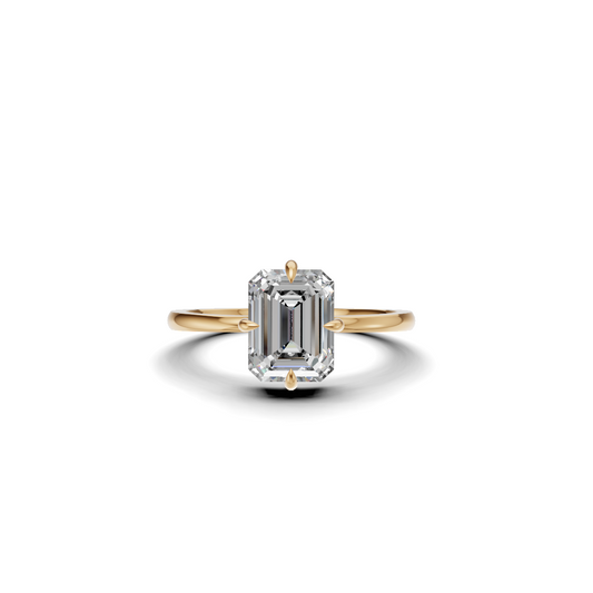 The Horizon Classic Emerald Cut Diamond Solitaire Ring