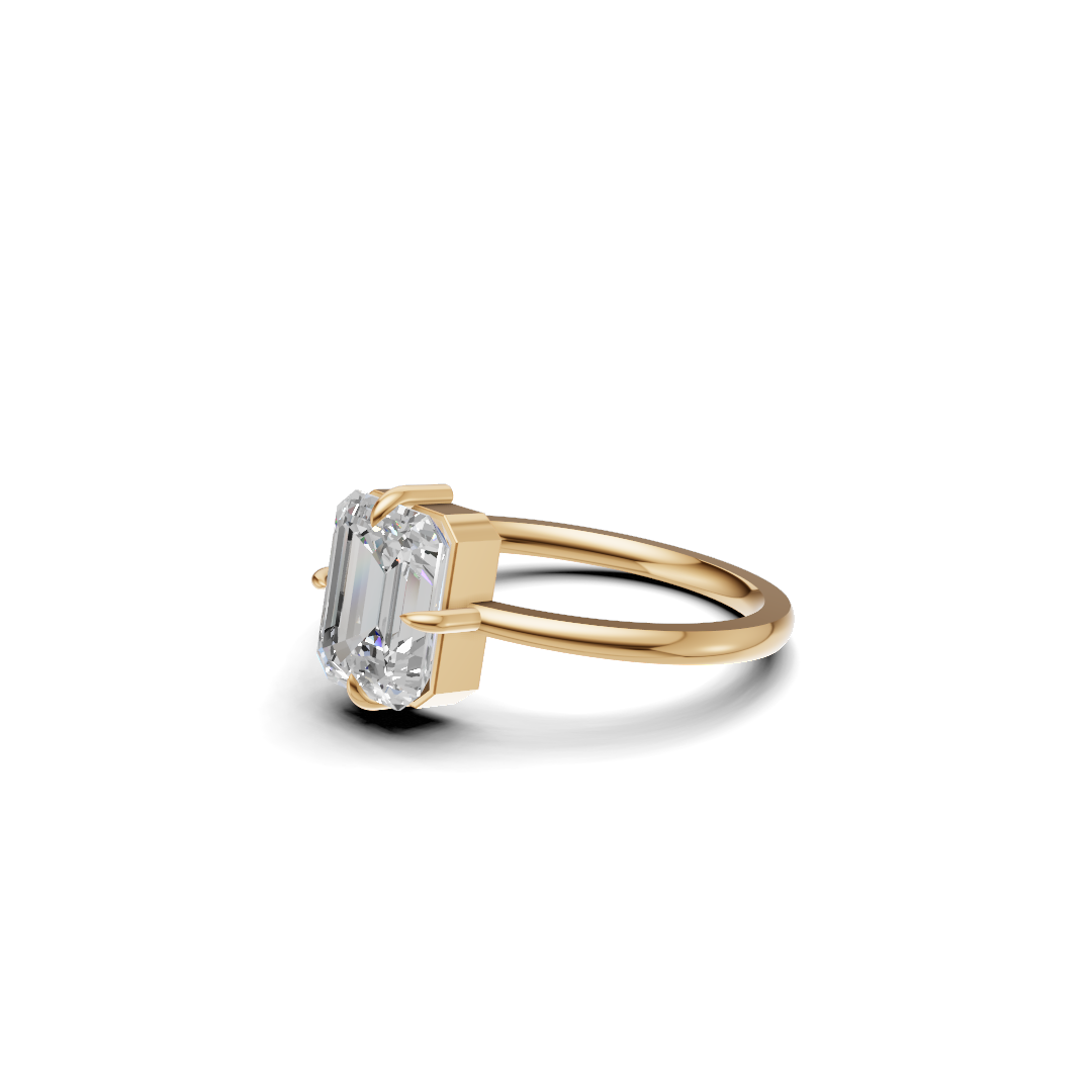 The Horizon Classic Emerald Cut Diamond Solitaire Ring