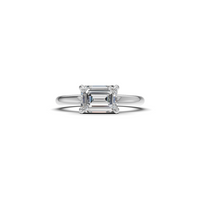 Emerald Cut Diamond Four-Prong Solitaire Ring