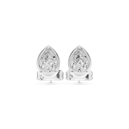 Bezel Pear Solitaire Pendant Set