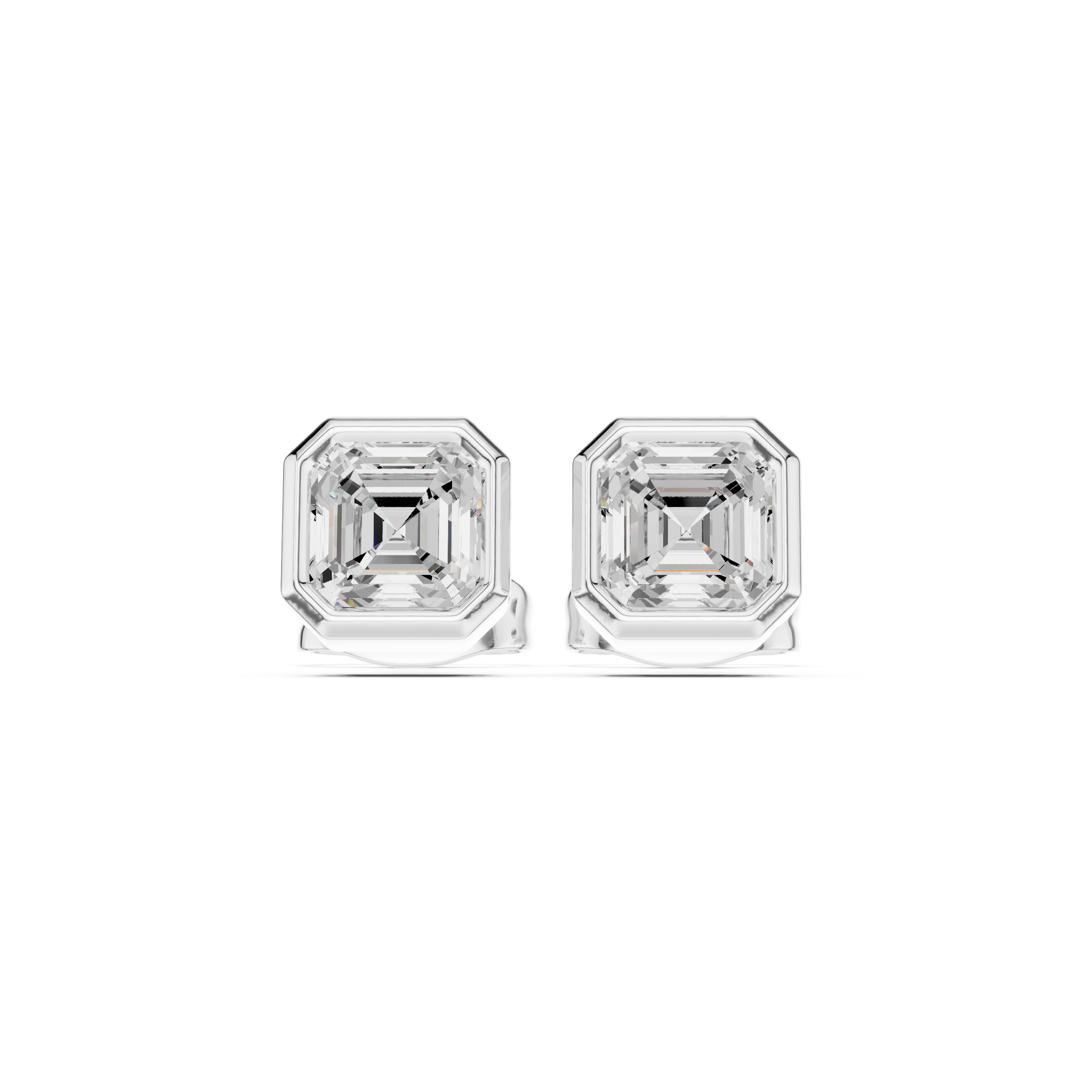 The Architectural Asscher Bezel Pendant Set
