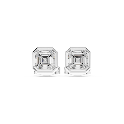 The Architectural Asscher Bezel Pendant Set