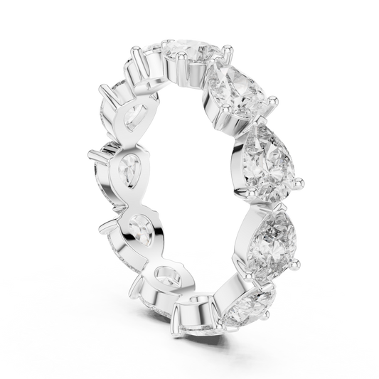 Bague éternité poire