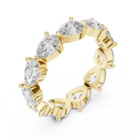 Anello eternity con diamanti a goccia
