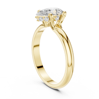 Classic Pear Cut Hidden Halo Ring