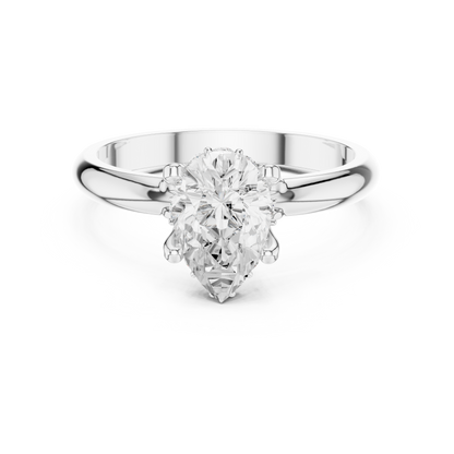 Classic Pear Cut Hidden Halo Ring