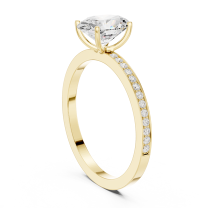 Classic Oval Cut Pavé Engagement Ring