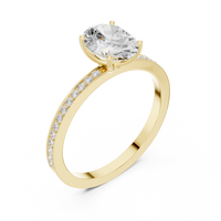 Classic Oval Cut Pavé Engagement Ring