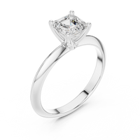 Asscher Cut Solitaire Engagement Ring