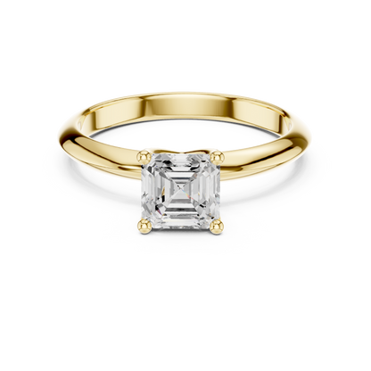 Asscher Cut Solitaire Engagement Ring
