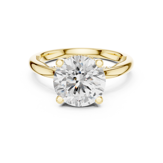 Round Classic Imperial Halo Ring