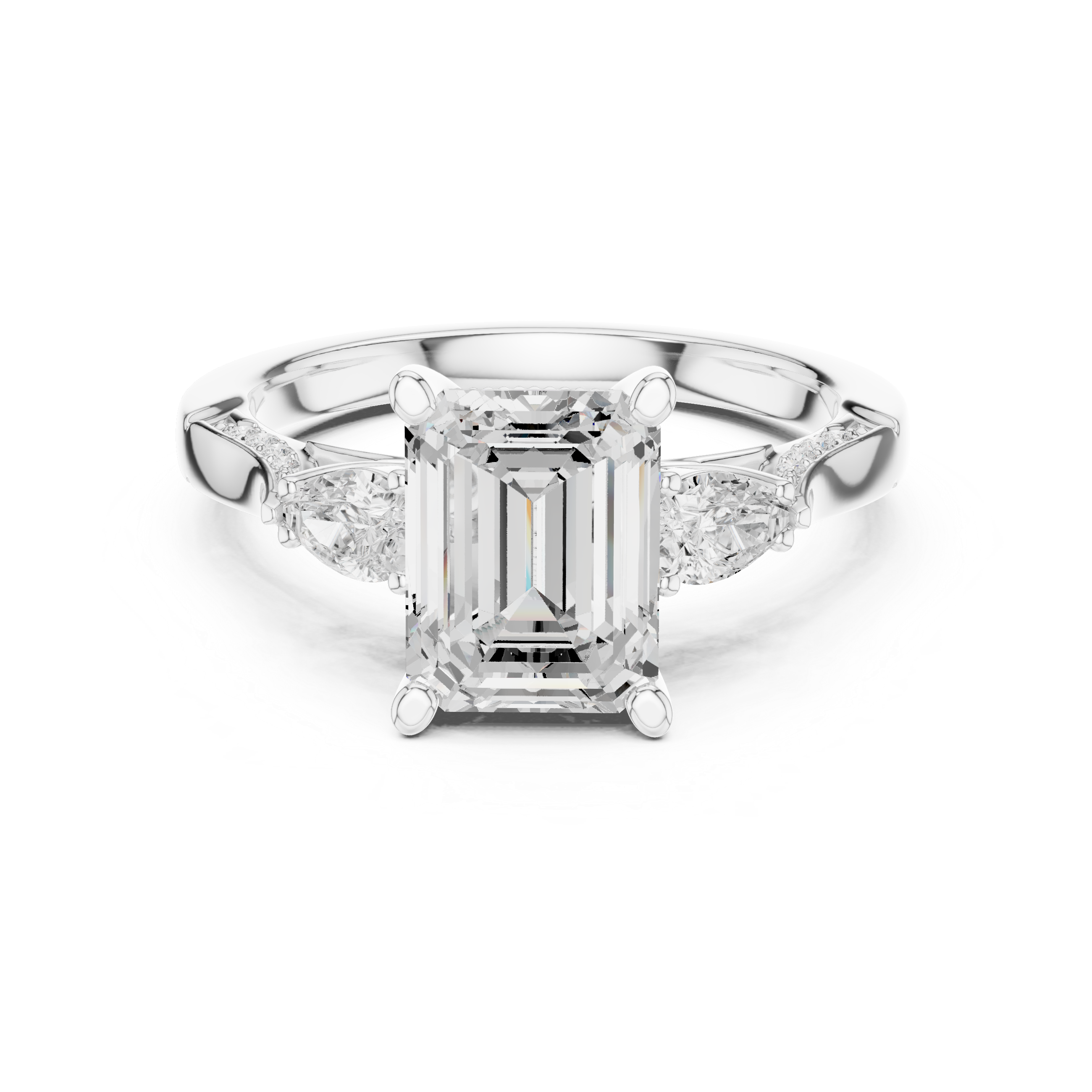 L'Anello Smeraldo con Tre Diamanti