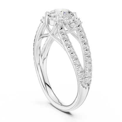 The Sovereign Halo Pavilion Diamond Ring