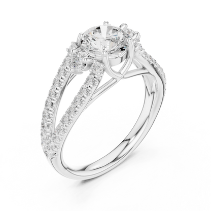 The Sovereign Halo Pavilion Diamond Ring