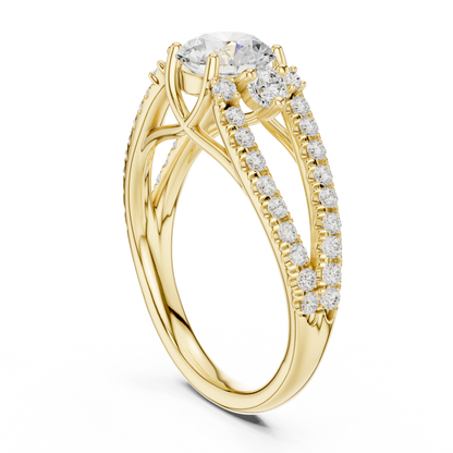 The Sovereign Halo Pavilion Diamond Ring