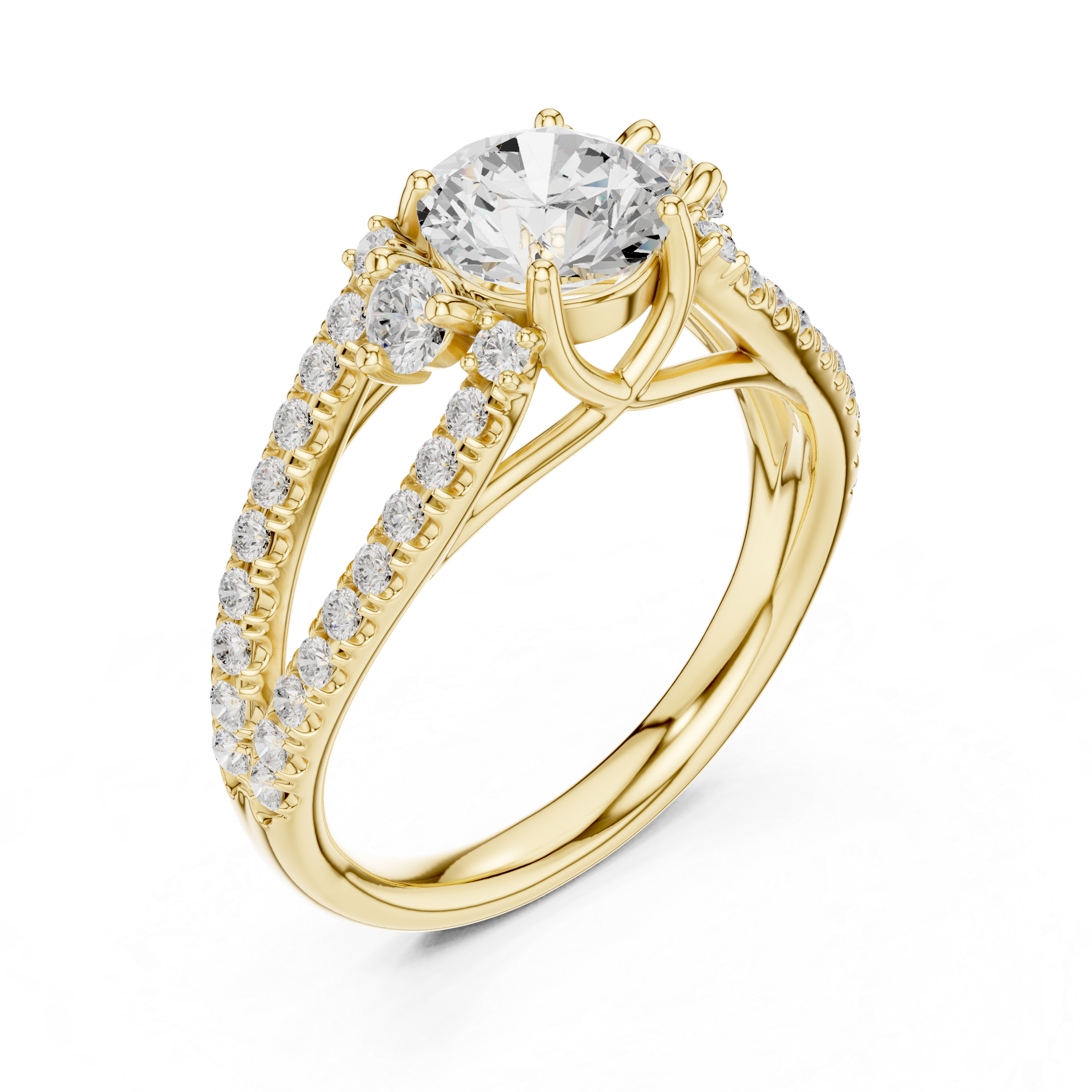 The Sovereign Halo Pavilion Diamond Ring