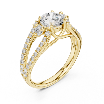 The Sovereign Halo Pavilion Diamond Ring