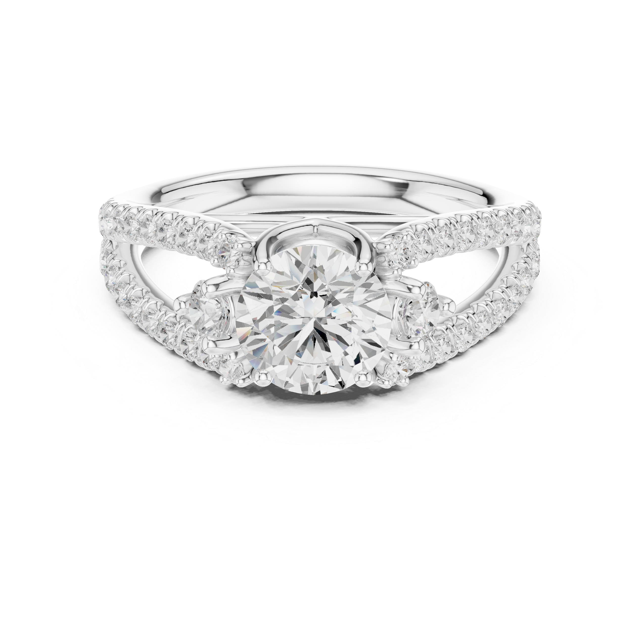 The Sovereign Halo Pavilion Diamond Ring