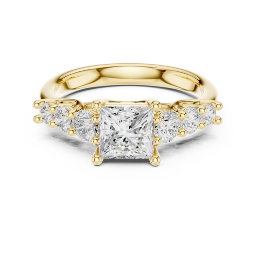 Seven-Stone Graduated Princess Solitaire
