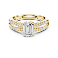The Split-Pavilion Emerald Diamond Ring