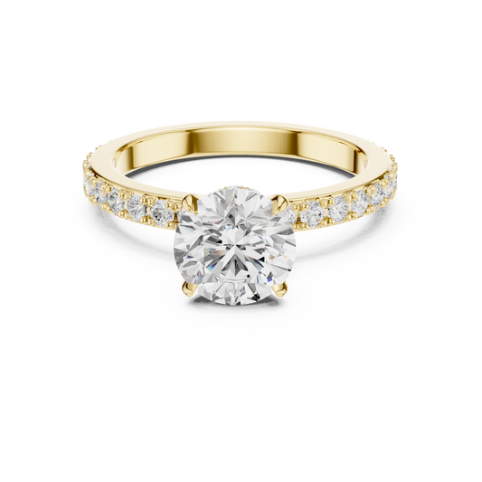 The Celestial Round Hidden Halo Ring