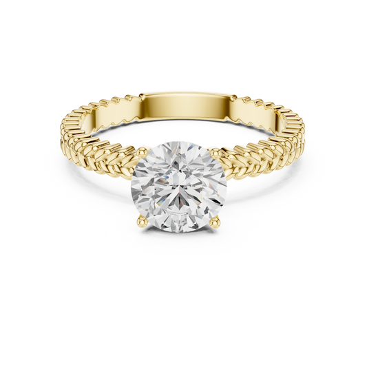 The Braided Pavilion Round Solitaire Ring