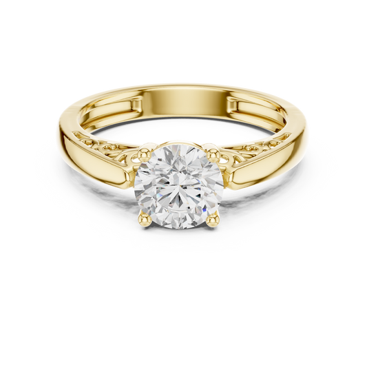 The Heritage Filigree Round Solitaire Ring