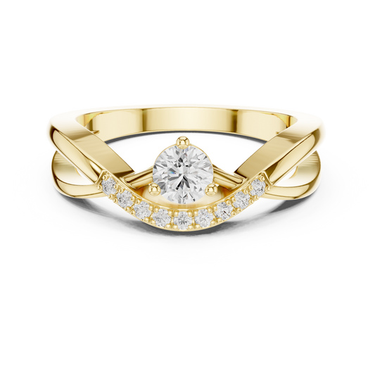 The Contour Wishbone Pavilion Diamond Ring