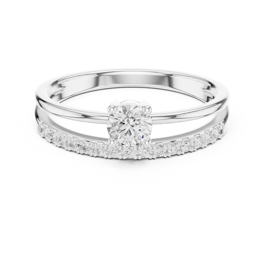 The Dual Harmony Round Diamond Ring