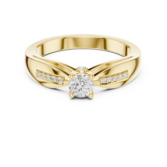 The Tapered Channel Crest Diamond Ring