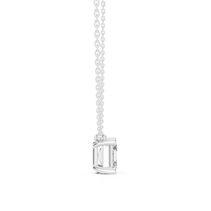 Asscher-Cut Diamond Solitaire Floating Pendant