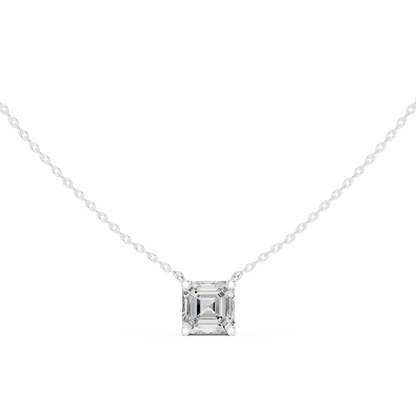 Asscher-Cut Diamond Solitaire Floating Pendant