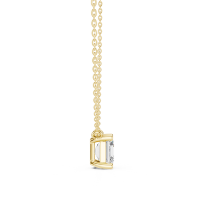 Asscher-Cut Diamond Solitaire Floating Pendant