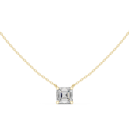 Asscher-Cut Diamond Solitaire Floating Pendant
