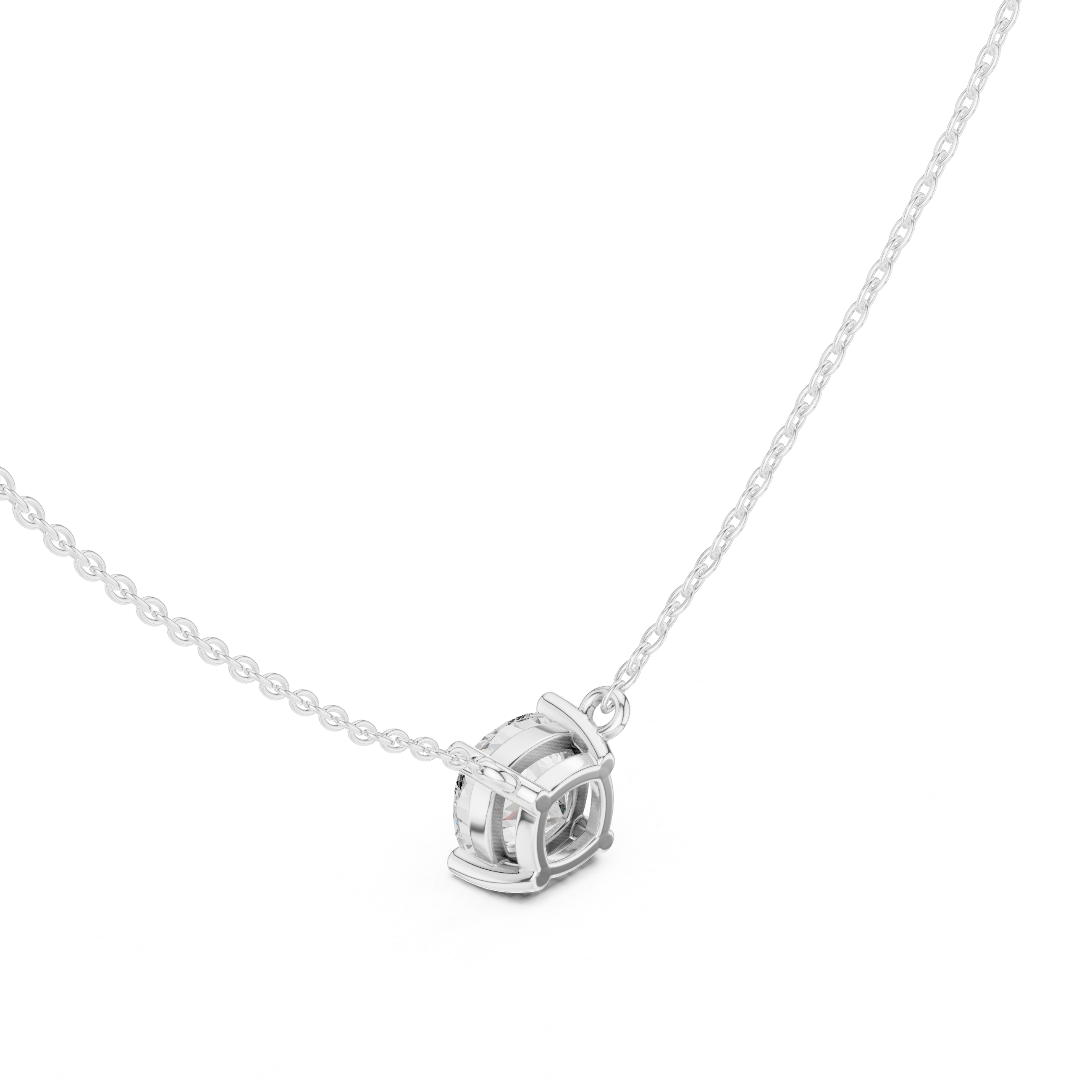 Cushion Minimalist Solitaire Pendant