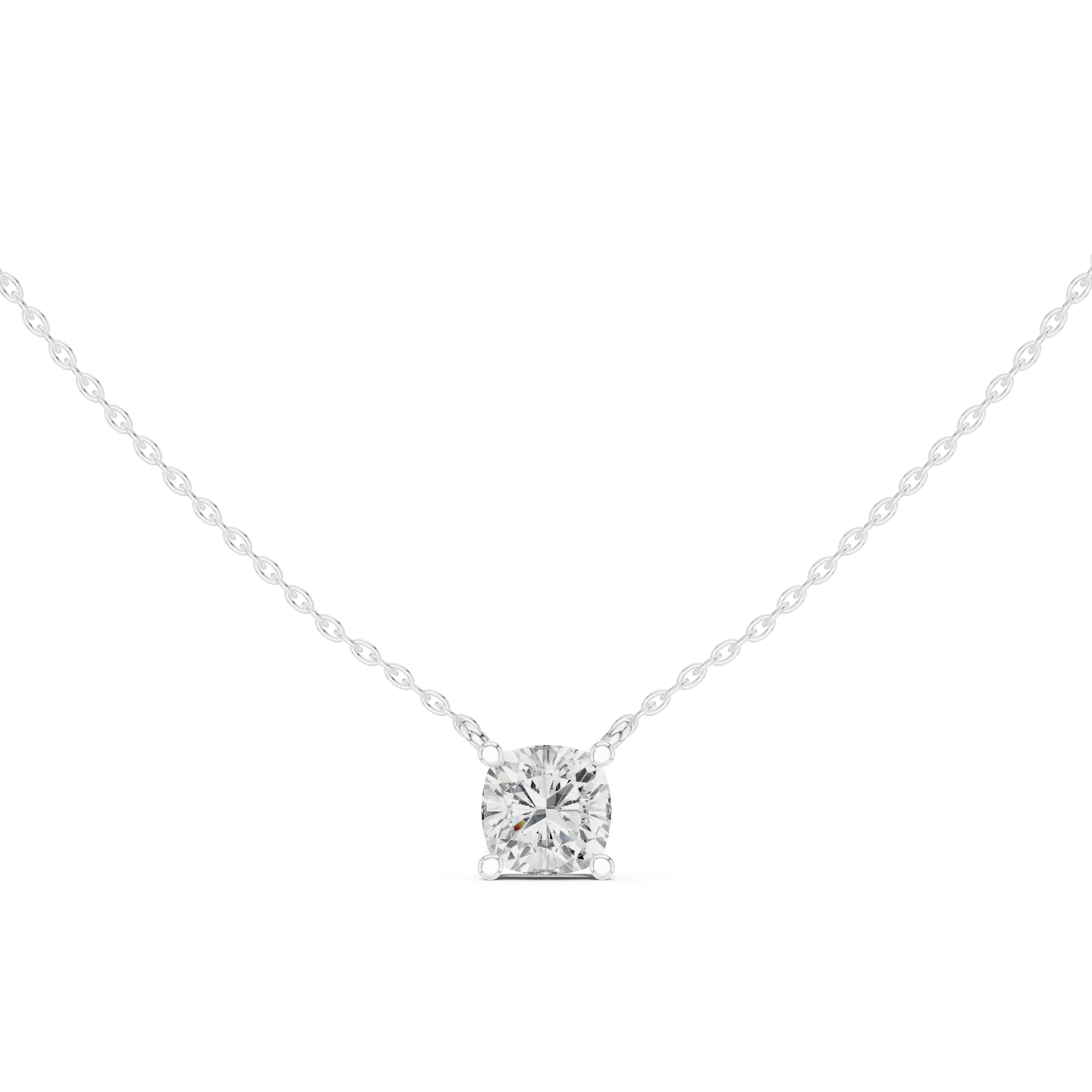 Cushion Minimalist Solitaire Pendant