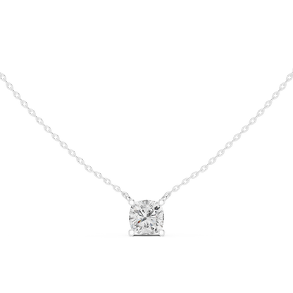 Cushion Minimalist Solitaire Pendant