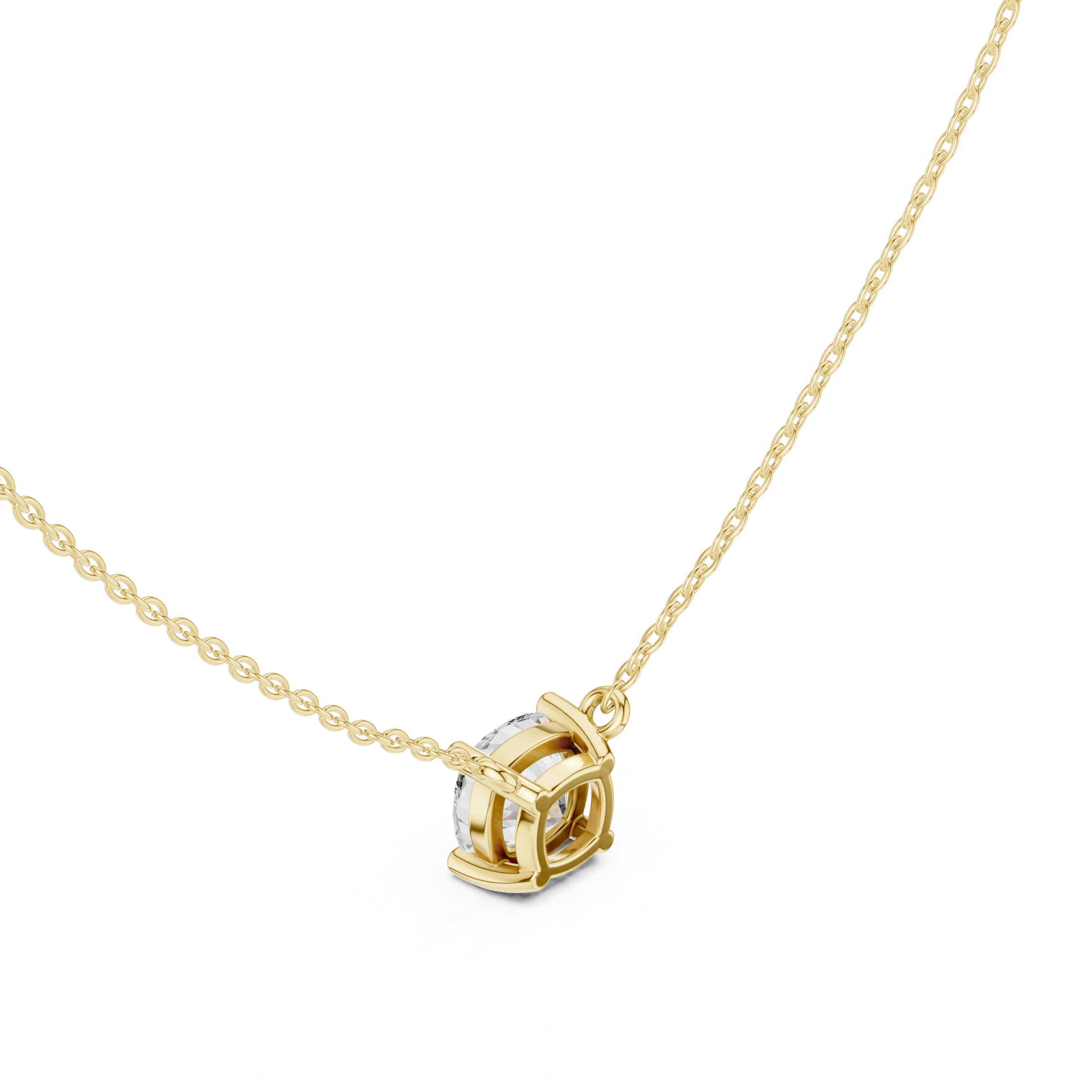 Cushion Minimalist Solitaire Pendant