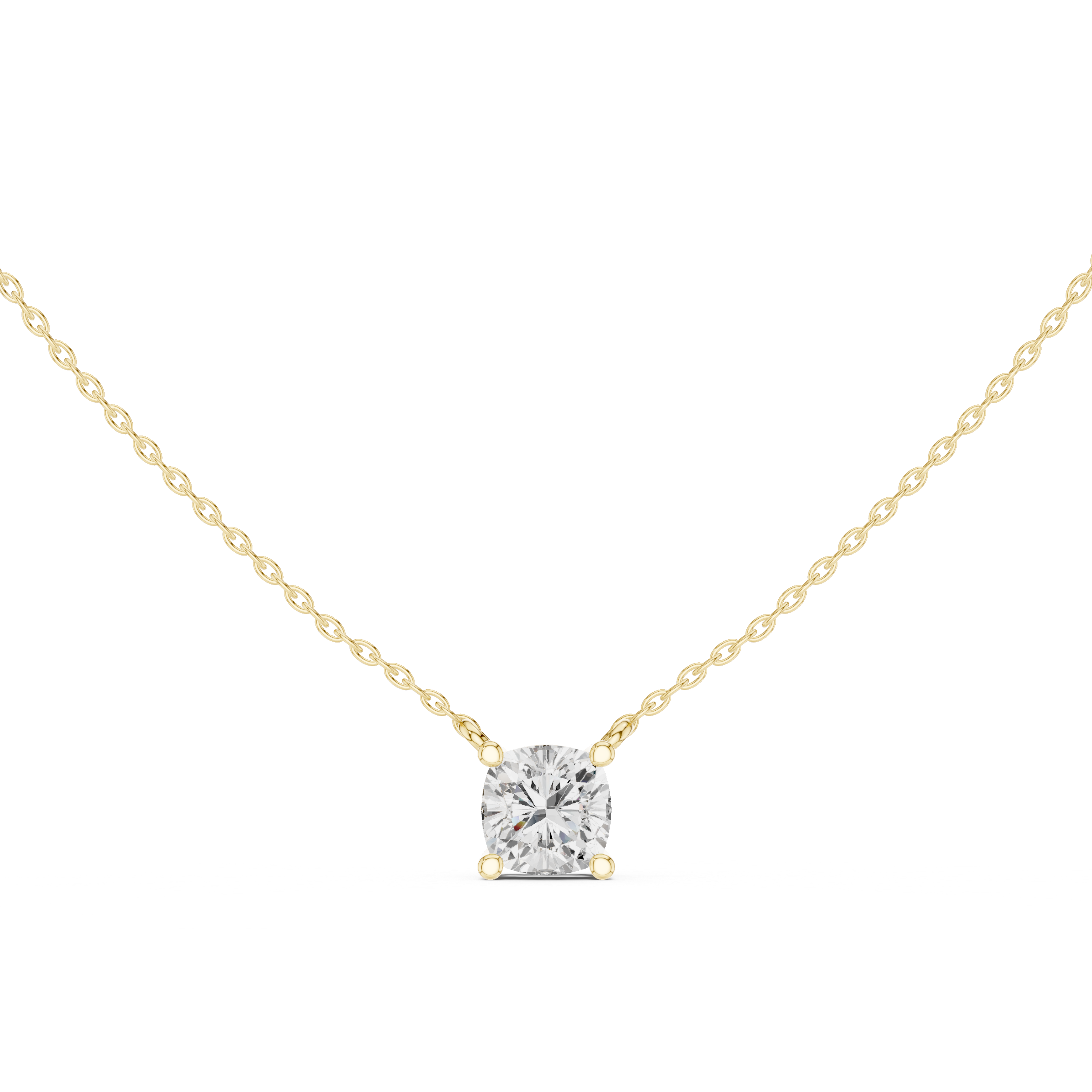 Cushion Minimalist Solitaire Pendant