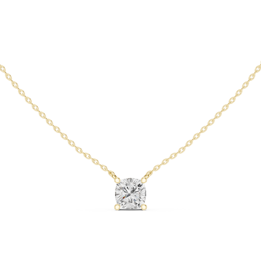 Cushion Minimalist Solitaire Pendant