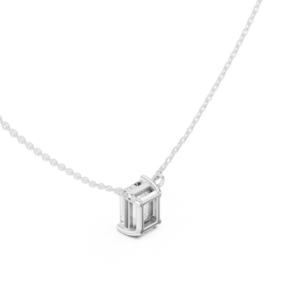 Emerald Solitaire Floating Pendant