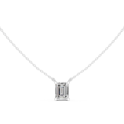 Emerald Solitaire Floating Pendant